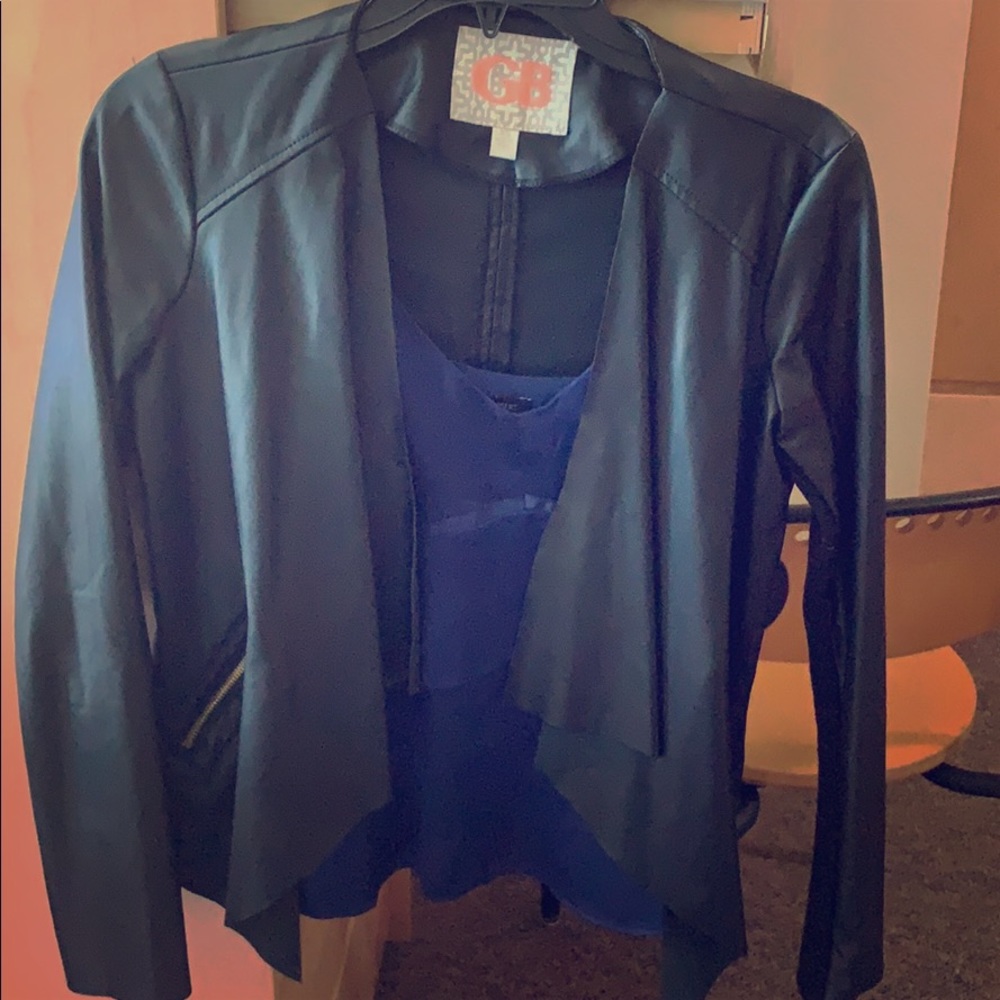 Black leather jacket